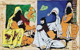 Mother Prints by M F Husain painting - 2011 Mother Prints by M F Husain art painting